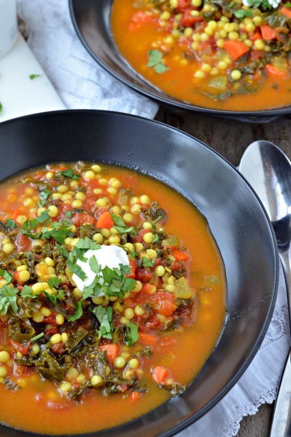 SOPA DE TOMATE CON CUSCÚS ISRAELI